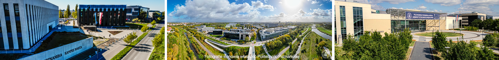 Widok na Politechnikę Poznańską z lotu ptaka